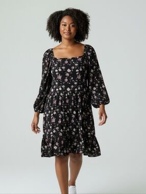 Celebrity Pink Dress Sz XXXL (16-18) Pit To Pit 21" L 32" Lined Flowy